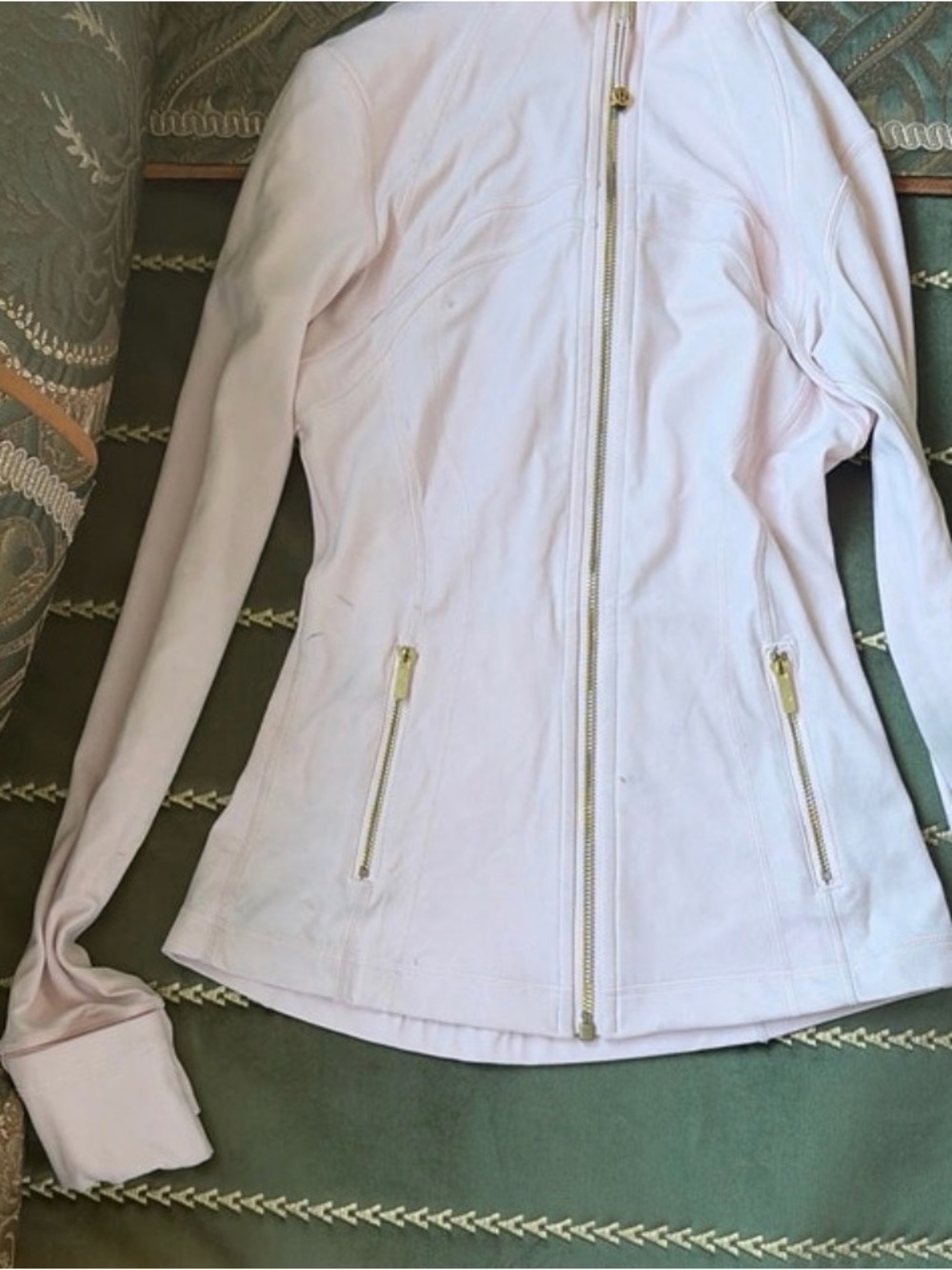 lululemon athletica Pale Pink Zip-Up Bomber Jacket